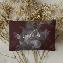 Burgundy Vintage Floral Still Life Stylish