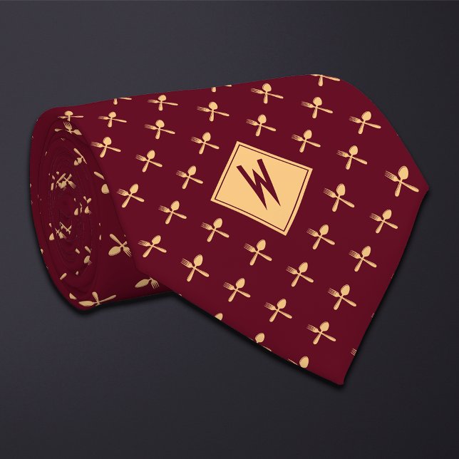 Burgundy Waiter Restaurant Worker Tie (Creator Uploaded)