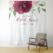 Burgundy Watercolor Floral Bridal Shower Backdrop