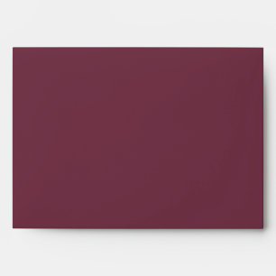 Burgundy Watercolor Floral Wedding Envelope