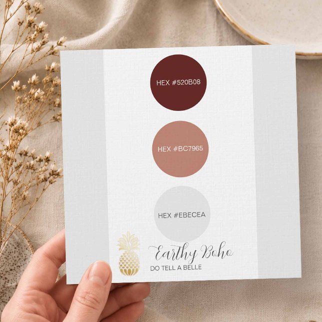 Burgundy Wedding Colour Palette Invitation (Fall wedding colors in burgundy and grey)