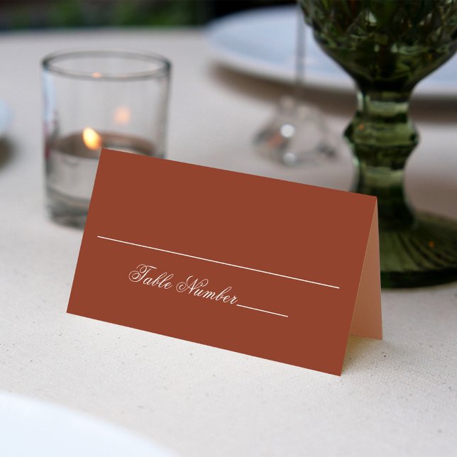 Burgundy Wedding Guest Table Number  Place Card (Burgundy table number place card.)