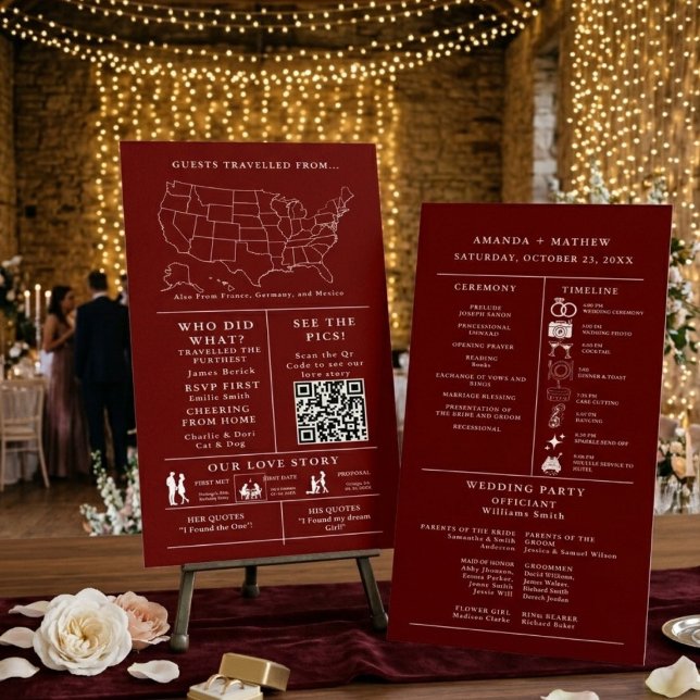 Burgundy Wedding Infographic Program (Creator Uploaded)