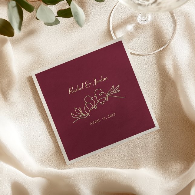 Burgundy Wedding  Napkin (Creator Uploaded)