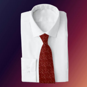 Burgundy Whimsy Doodle Necktie