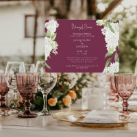 Burgundy White Hydrangeas Rehearsal Dinner