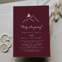 Burgundy White Mountain Elopement Reception