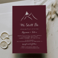 Burgundy White Mountain We Still Do Vow Renewal
