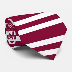 Burgundy White Stripes Seamless Pattern Tie
