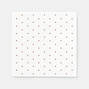 burgundy white tiny polka dots pattern paper napkin