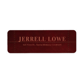 Burgundy Wine Colour Vintage Leather Personalised