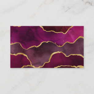 Burgundy Wine Red Abstract Watercolor Pattern Business Card
