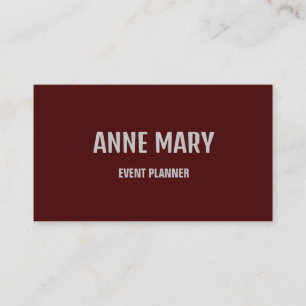 Burgundy Wine Red Professional Modern Colourful Business Card