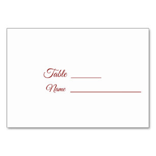 Burgundy Winter Wedding with Bluebonnet Table Number
