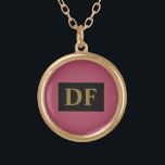 Burgundy With Gold Initials Gold Plated Necklace<br><div class="desc">This necklace features rich burgundy and gold initials,  creating a unique and sophisticated look that complements any outfit. Customise it with your initials or those of a loved one,  making it a meaningful accessory or a heartfelt gift.</div>