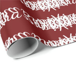 Burgundy With White Wrapping Paper