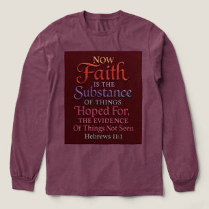 Burgundy Women's Hebrews Faith Quote Tri-Blend Shirt