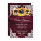 Burgundy Wood and Lace Sunflower Bridal Shower
