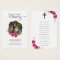 Burguny Blossom Photo Memorial Prayer Cards