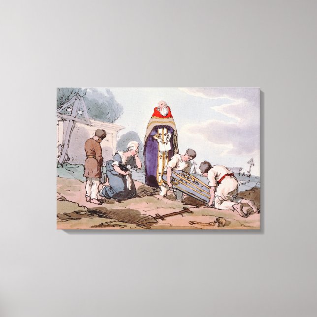 Burial, etched by the artist, published 1804 (colo canvas print (Front)