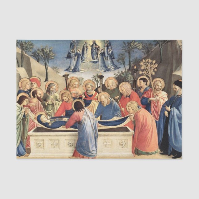 Burial of the Virgin by Fra Angelico Tissue Paper (Front)