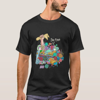 Buried In Crafting Supplies But I'M Fine Funny Cra T-Shirt