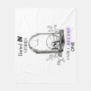 Buried In Stories Dark Academia Art Fleece Blanket