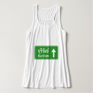 Buriram Ahead ⚠ Thai Highway Traffic Sign ⚠ Singlet