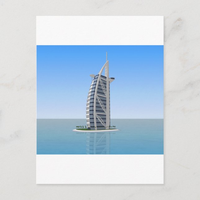 Burj Al Arab Hotel Dubai: 3D Model: Postcard (Front)