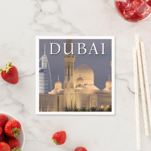 Burj al Arab Mosque in Evening Dubai Napkin