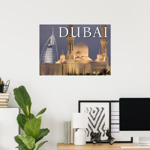 Burj al Arab Mosque in Evening Dubai Poster