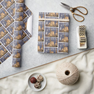 Burj al Arab   Mosque in Evening Dubai Wrapping Paper