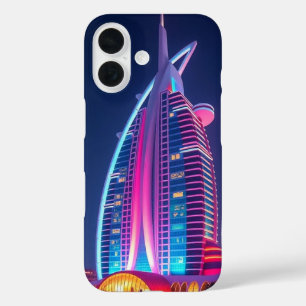 Burj Al Arab Night View  Iconic Dubai Skyline Mobi iPhone 16 Case