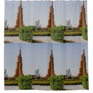 Burj Khalifa,Dubai Miracle Garden Shower Curtain