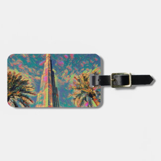 Burj Khalifa painting Luggage Tag