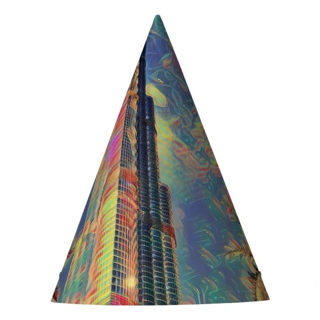 Burj Khalifa painting Party Hat (Front)