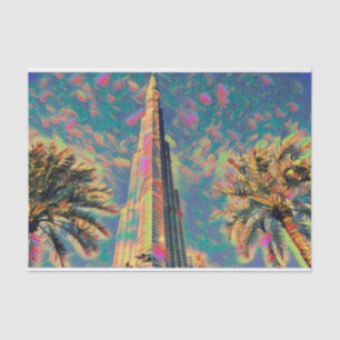 Burj Khalifa painting Tissue Paper