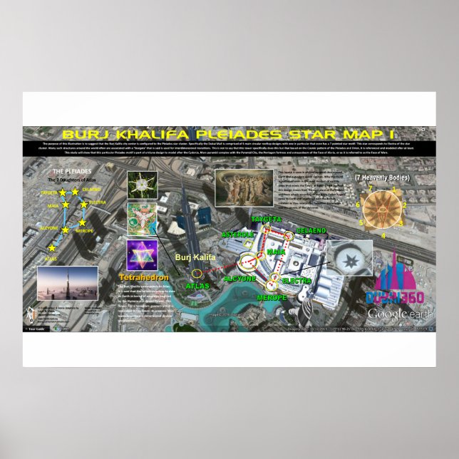 Burj Khalifa Pleiades Pattern 1 Poster (Front)