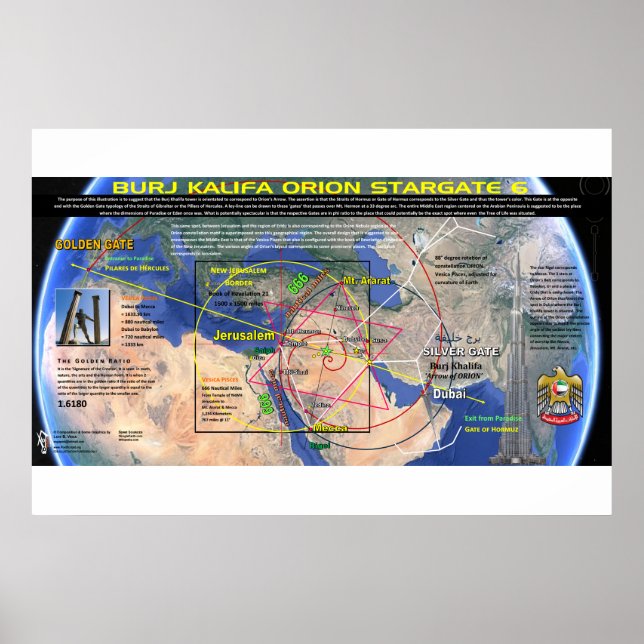 Burj Khalifa Pleiades Pattern 6 Poster (Front)