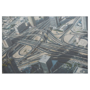 Burj Khalifa road view,Dubai Fabric