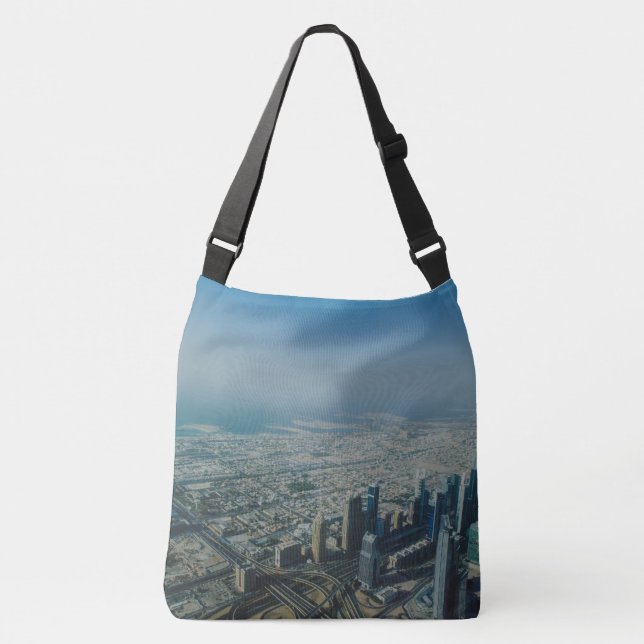Burj Khalifa view, Dubai Crossbody Bag (Front)