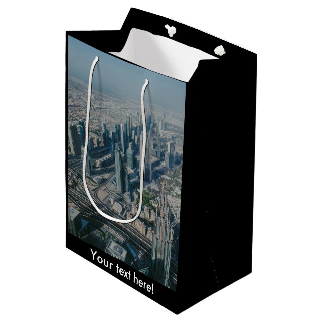 Burj Khalifa view,Dubai Medium Gift Bag (Front Angled)