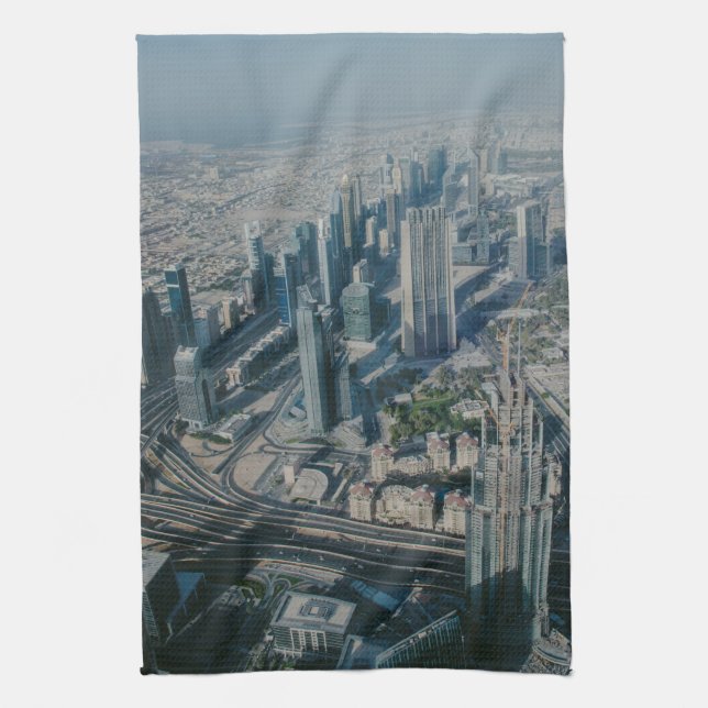 Burj Khalifa view,Dubai Tea Towel (Vertical)