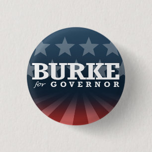 BURKE FOR GOVERNOR 2014 3 CM ROUND BADGE