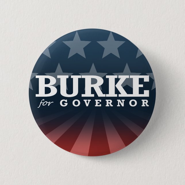 BURKE FOR GOVERNOR 2014 6 CM ROUND BADGE (Front)