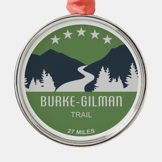 Burke-Gilman Trail Metal Tree Decoration (Front)