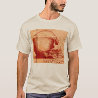 Burke & Hare skull head cream design t-shirt