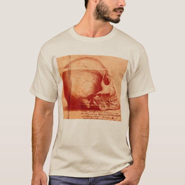 Burke & Hare skull head cream design t-shirt (Front)