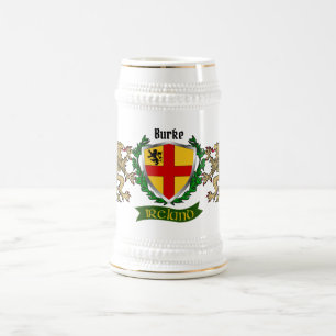Burke Irish Shield Personalised Beer Stein