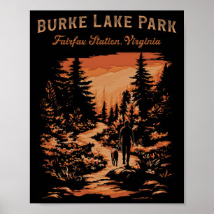 Burke Lake Park Fairfax Station Virginia Hiking Tr Poster